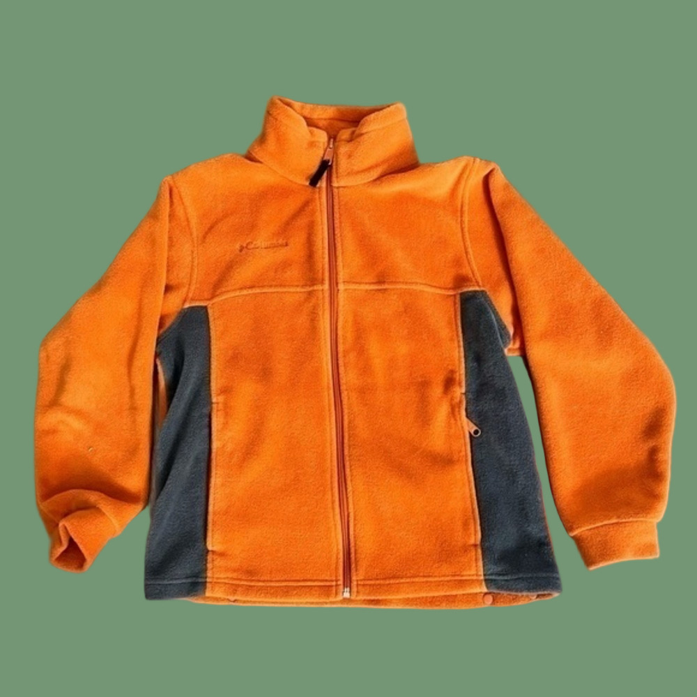 Columbia Orange Fleece Zip Up Jacket